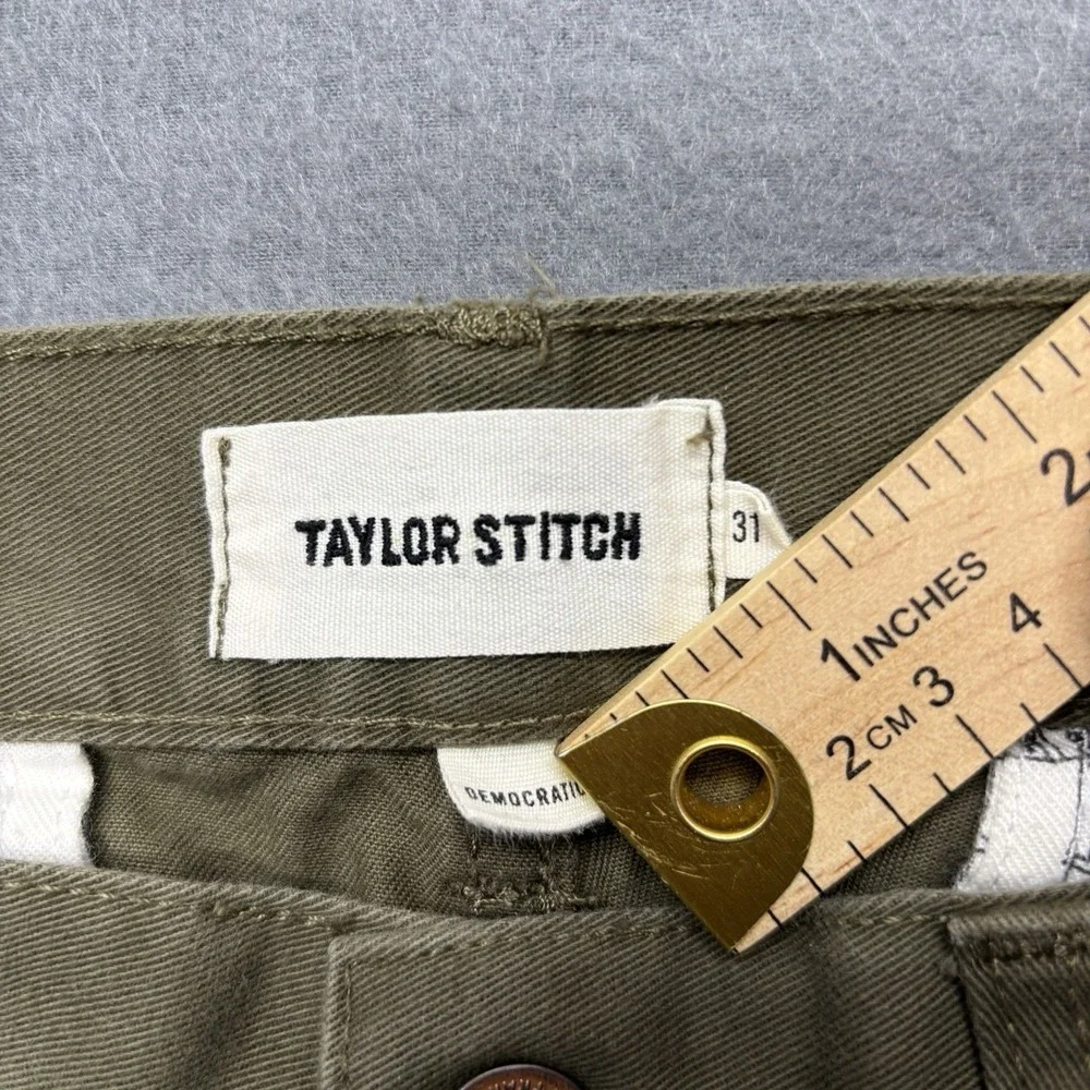 Taylor Stitch Pants Mens Size 31 (30x30) Democratic Fit Green‎ 100% Cotton Chino